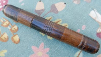 Antique Rare Quality 1700s / 1800s Wooden Scroll Message Holder / Carrier. 7,2"