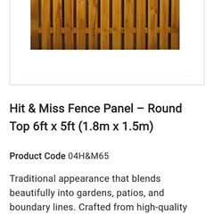 Fence 1.8W x 1.5H