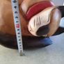 Large Hand Pinted And Carved Wooden Sleeping Cat. Image 4