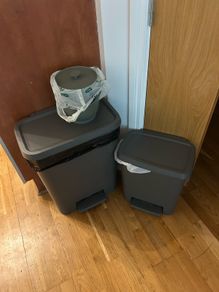 Set of 3 rubbish bins