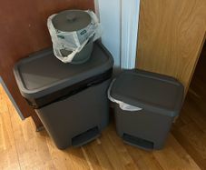 Set of 3 rubbish bins