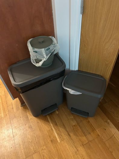 Set of 3 rubbish bins