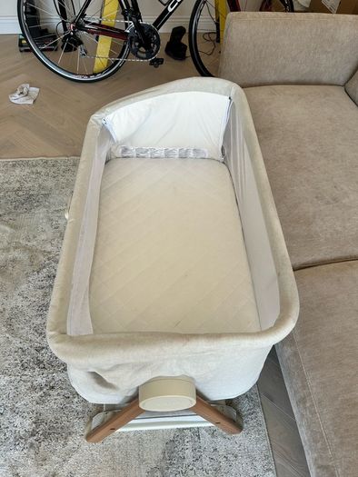 Mamas & Papas Lua Bedside Crib - Fawn