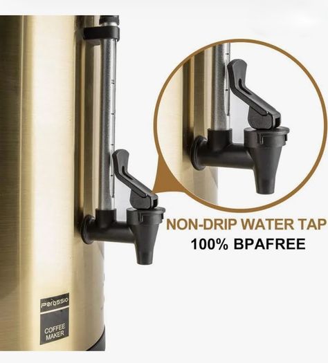 Commercial stainless steel Coffee Urn 16L 110cups Double Wall Stainless steel Large Coffee Maker