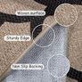 Boho Runner Rugs for Hallway Non Slip 60x180cm, Woven Runner Rugs for Kitchen, Braided Absorbent Long Floor Carpet, Washable Floor Mat for Entryway, Entrance, Bedroom, Hall Image 5