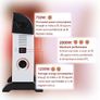 Convector Radiator Heater 2000W Room Heating with Adjustable Thermostat Image 6