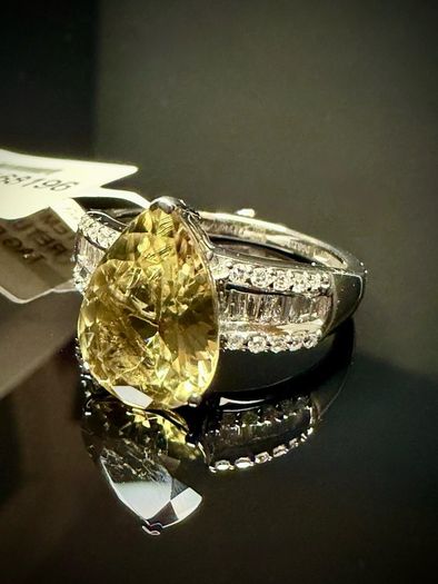 Diamond 950 Platinum AAA Turkizite & Diamond Statement Ring