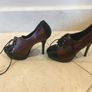 Black Brown Leather Effect New Look Heels size 6 (Brand New) Image 6