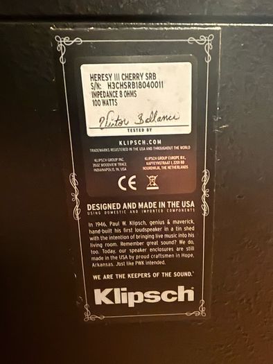 Klipsch Heresy lll