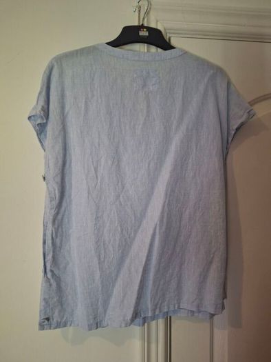 light blue linen shirt Size S Poetry