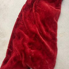 Red fur throw