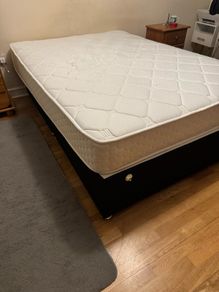 Double Bed with Mattress, Good Condition