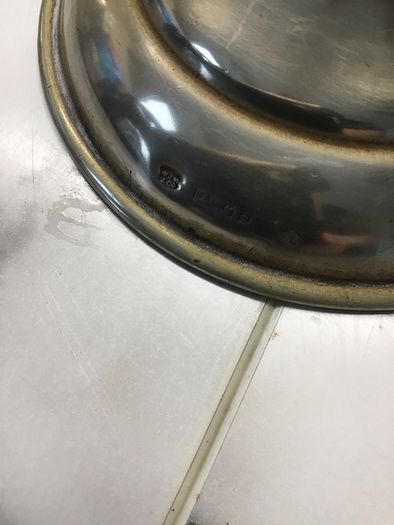 Unique Cone shaped 1950's Flower Vase on EPNS base