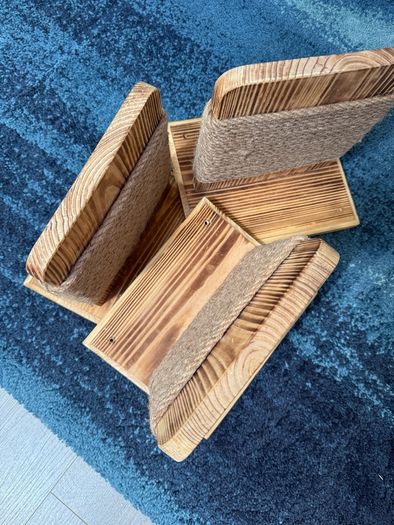 Cat accessories 1 Insert Cat Bed, 3 wooden steps, litter
