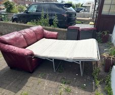 Genuine Leather Sofa bed