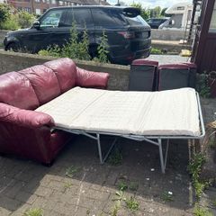 Genuine Leather Sofa bed