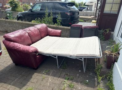 Genuine Leather Sofa bed