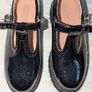 River Island Girls black mary jane heeled shoes UK5 Image 7
