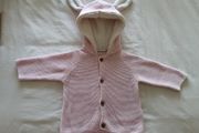 Next Baby Girl Pink Cardigan with Hood
