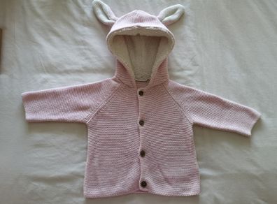 Next Baby Girl Pink Cardigan with Hood