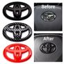 3D ABS Toyota Logo Car Emblem Steering Wheel Sticker For Toyota Hilux Prius Avensis Auris Verso Corolla Camry Auto Accessories Image 2