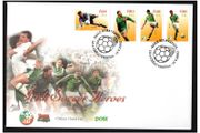 2002 Ireland World Cup Football (Packie Bonner, Roy Keane, Paul McGrath &amp; David O'Leary) Booklet (self-adhesive) Commemorative Stamps An Post First Day Cover (FDC)