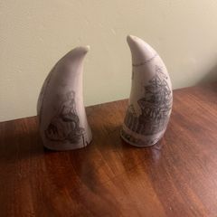 Vintage Pair of Scrimshaws