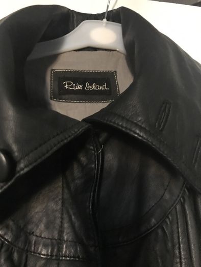 Ladies river island black leather jacket