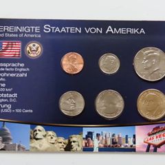 USA sealed BUNC certificated coins set incl JFK Half & George Washington Dollar