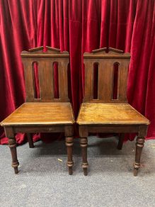 chair antique pair gothic vintage hall