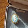 Vintage Blue Cameo Brooch Image 4