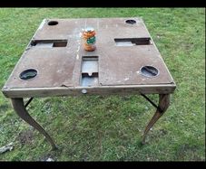 Distressed Folding card table