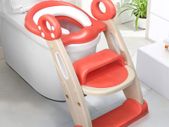 Adjustable Toilet Pad Seat For Toddler Baby Kid Boy Girl Foldable Potty Urinal Trainer Stool with Step Lightweight Portable Bathroom Ladder Chair with Grip Handlers
