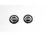 Nissan Car Remote Key Fob Badge Premium Black - White Emblem Sticker Decal 2x14mm Image 2