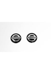 2x Nissan Car Key Fob Replacement Badges (14mm) Premium Black & White Emblem Stickers Fob Badge Emblem Sticker Decal