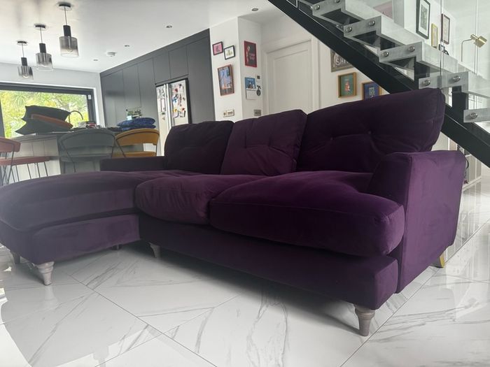 Velvet sofa