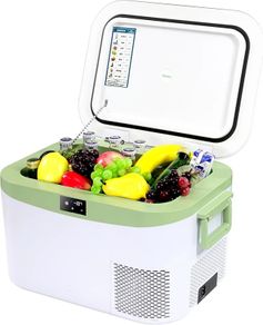 12.8L Car Fridge Freezer Portable Compressor Cooler, 12V/24V DC & 100 240V AC Mini Refrigerator for Camping, RV, Truck, Boat, Travel, Picnic, Home Use