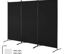 Room Divider 3 Panels Room Divider, Folding Privacy Screen and Portable
