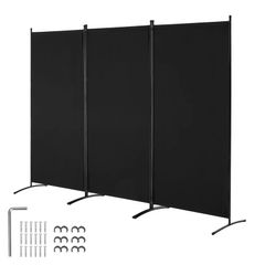 Room Divider 3 Panels Room Divider, Folding Privacy Screen and Portable