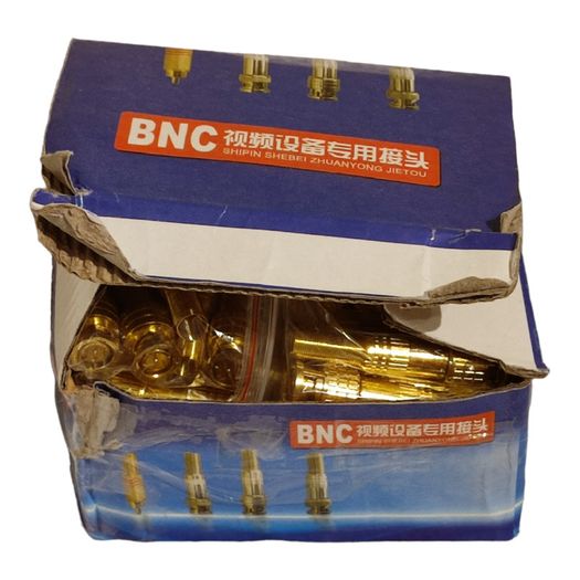 BNC Male Coaxial Connectors Screw-lock For RG59 CCTV Terminal Solderless Adapter 100Pcs