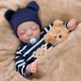 Reborn Babies - 17 Inches Handmade Lifelike Baby Dolls Boy Soft Cloth Body with Feeding Kit, Like a Real Baby (FREE POSTAGE) Image 4