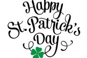 St Patricks Day Decor, St Patricks Lettering, St Pattys Decal, Vinyl Shamrocks, Vinyl Holiday Decals Decor, Green Luck of the Irish
