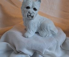 White  Ceramic West Highland  Dog Figurine