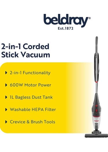 Beldray 2 in 1 corded vacuum cleaner hoover