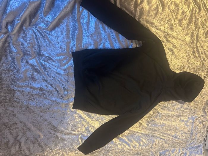 Boys Black zipped hoodie designer inspired age 9-10 Free post