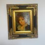 Pair of Vintage Style Framed Prints - Ornate Black & Gold Frames Image 3