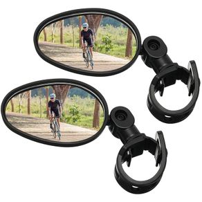 2PCS Bicycle Rearview Mirror 360 Degree Adjustable Rotatable Universal Cycling Handlebar Rear View Mirrors for MTB Road Bike