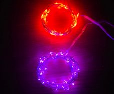 Halloween lights - purple and orange