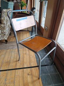 Vintage mid century tubular chairs