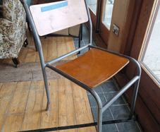 Vintage mid century tubular chairs